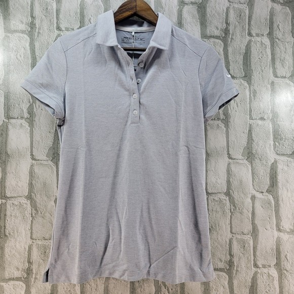 Nike Tops Nike Golf Polo Victory Texture Gray 5 Button Shirt Dri